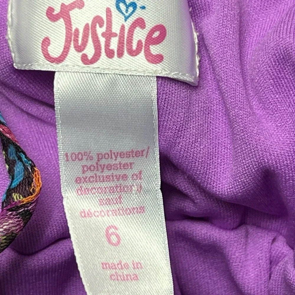 Justice Dress Multicolor Floral Sundress Ruffled Tulle Sequin Adjustable Straps‎